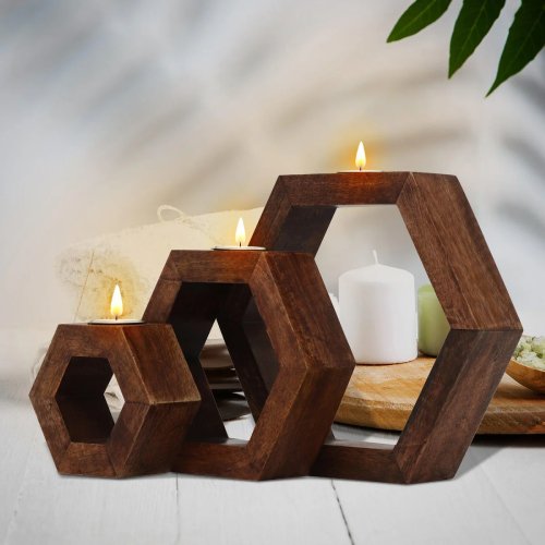 Wooden Candle Holder